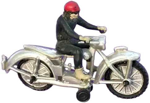Antigua Motocicleta Juguete A Escala Plateado