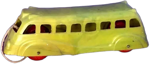 Antiguo Camioncito Pasajeros Plástico Verde