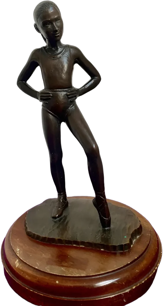 Escultura Bailarina A. Fuentes Gil Dorado Oscuro
