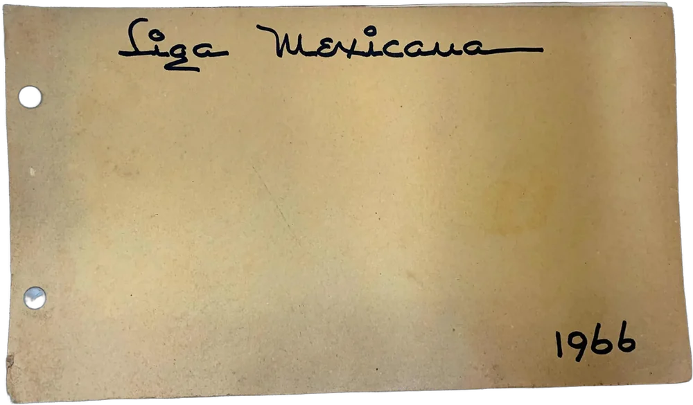 Box Score Libreta De Anotaciones Liga Mexicana 1966