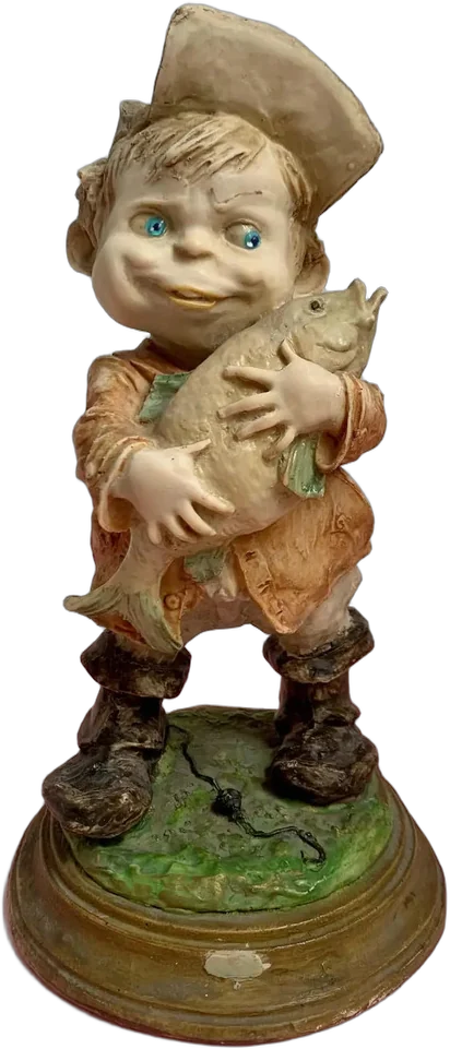 Figurita Niño Resina Antigua