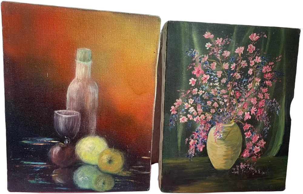Vintage Flores Y Frutas Decoración Óleos