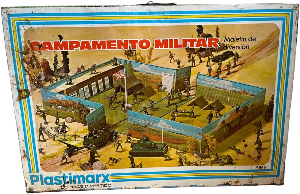 Vintage Caja Set Campamento Militar Plastimarx
