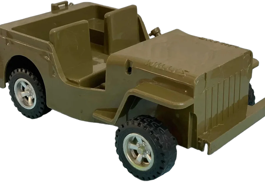 Vintage Jeep Plástico Verde
