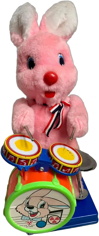 Vintage Conejito Baterista Baterías