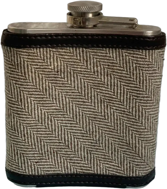 Vintage Licorera Forro Tweed J. Crew Café Liso