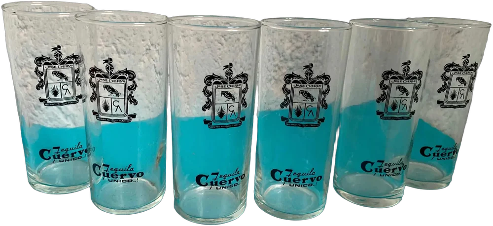 Vintage Vaso Cubero Tequila Cuervo Único Agua
