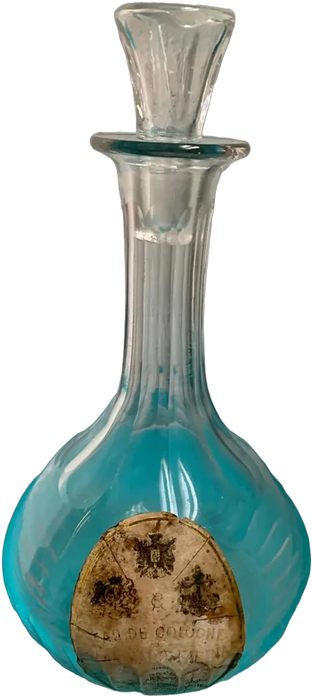 Antigua Botella De Perfume Estilo Británico