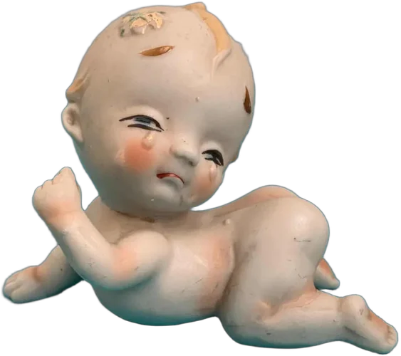 Vintage Kewpie Bebé Del Amor Porcelana Bisque