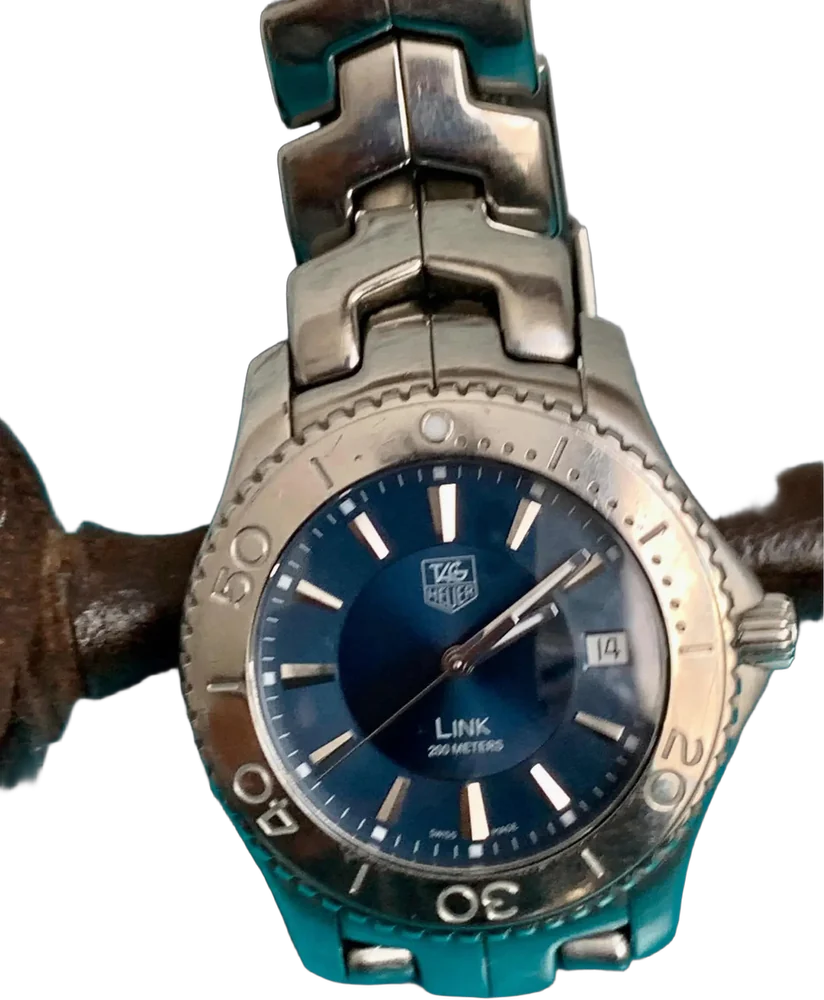 Reloj Tag Heuer Link Quartz Plateado Azul