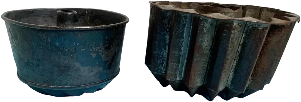 Antiguo Molde Panque O Rosca Lámina Artesanal Metálico (oxidado)