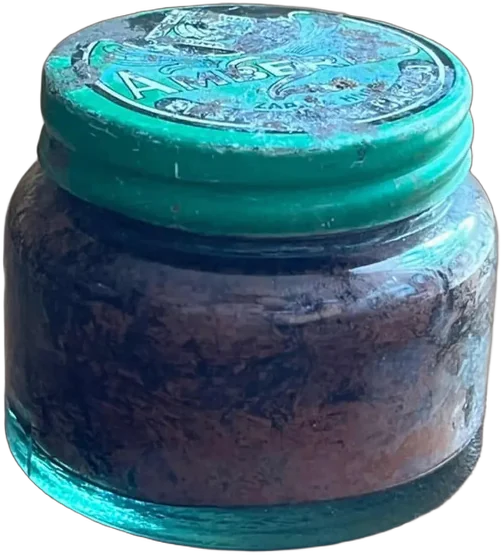 Antiguo Frasco Amberes Crema De Zapatos