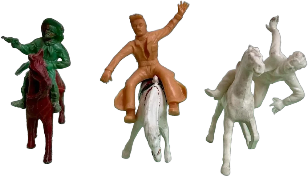 Figuras Vaqueros Y Caballos Plástico