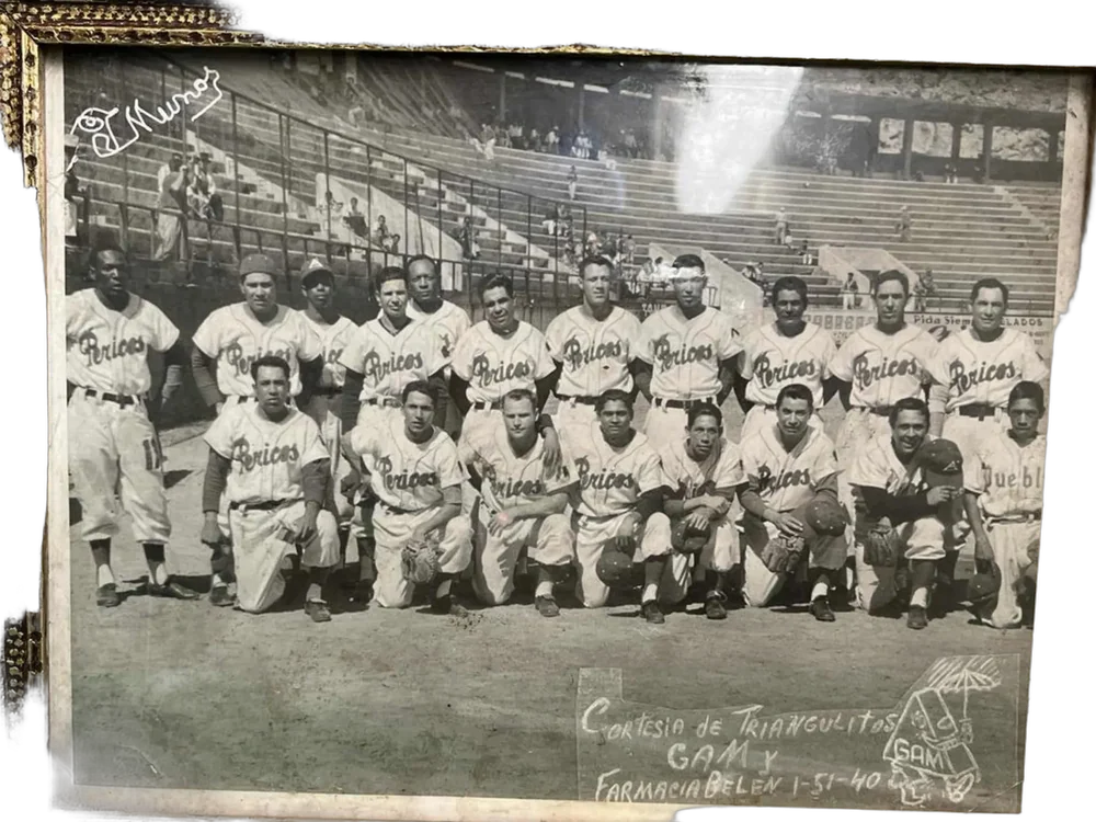 Antigua Fotografía Pericos De Puebla Beisbol