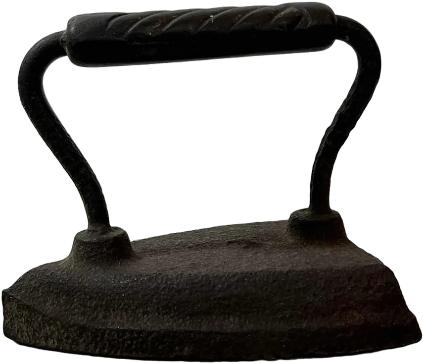 Antigua Plancha Hierro Asa Alta