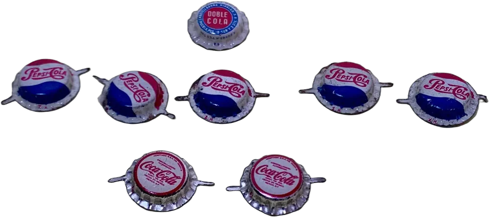 Lote De Mini Corcholatas Pepsi, Coca Y Doble Cola Vintage