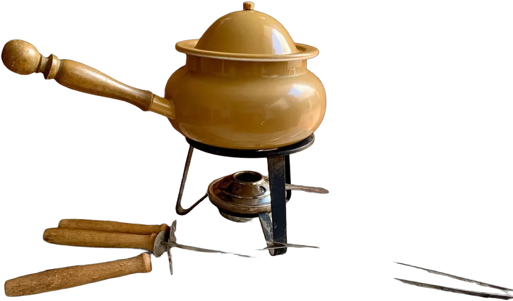 Cacerola Para Fondue Con Calentador Café — imagen 1