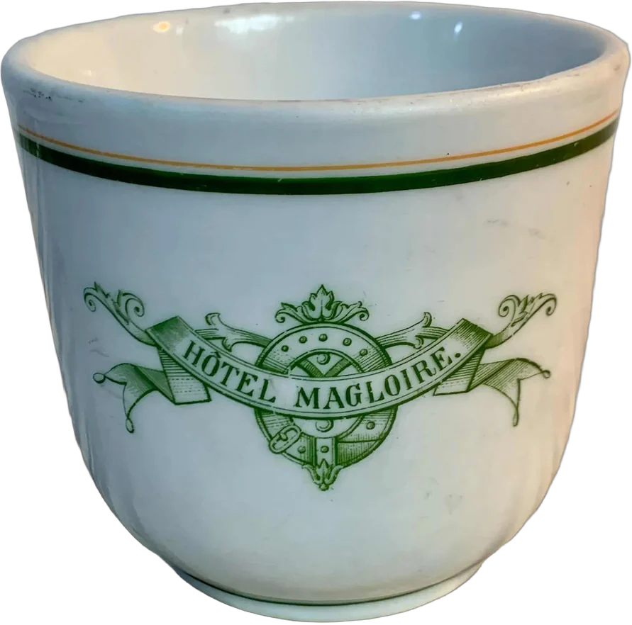 Antigua Taza Con Logo Hotel Magloire Chicago-new York Colecc Logo