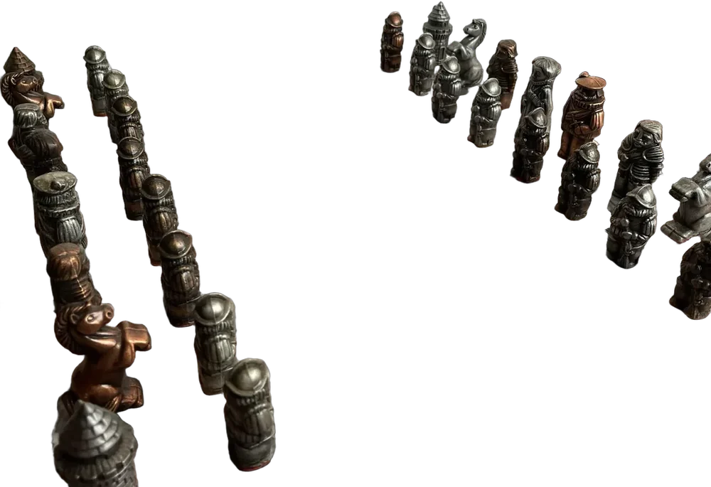 Vintage Ajedrez Onix Y Bronce — imagen 1
