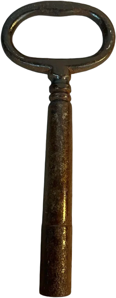 Antigua Llave De Barril Hecha A Mano