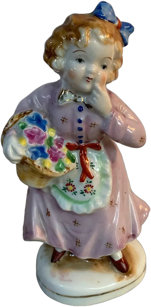 Muñeca Niña En Porcelana Occupied Japan Vintage