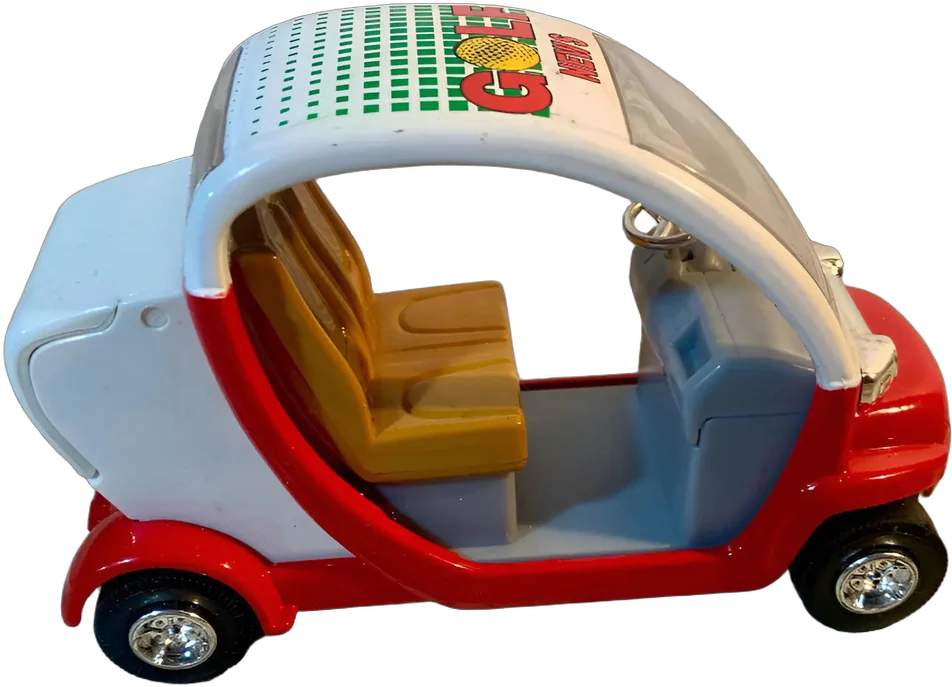 Coche Carrito Golf A Escala 1:34 Rojo