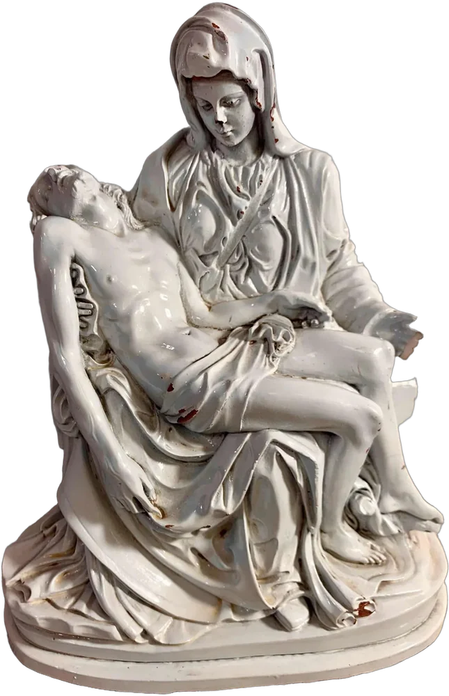 Antigua Imagen La Piedad Blanco