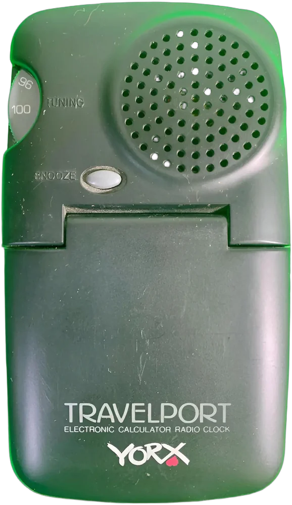 Vintage Radio Am Fm Alarma, Calculadora Travelport Yorx Negro
