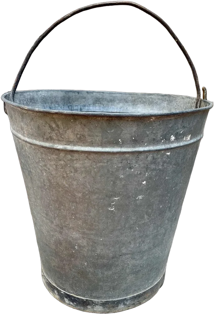 Antigua Cubeta Galvanizada Genérica