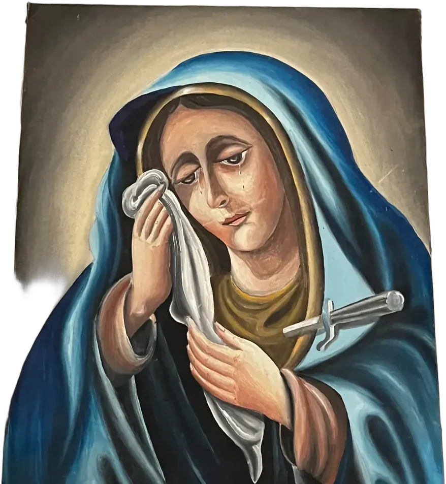 Pintura Virgen Dolorosa Por Becerra