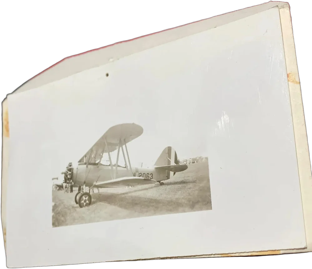 Fotografía Antigua Original De Aeroplano