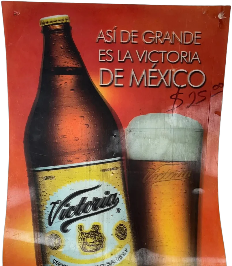 Vintage Cartel Cerveza Victoria 3d Victoria