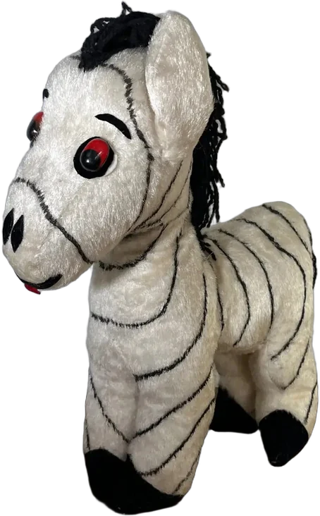 Vintage Peluche Zebra Blanco