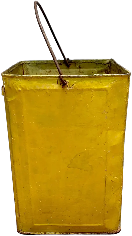 Antiguo Bote De Manteca Balde