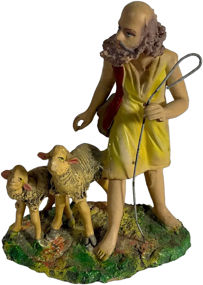 Figura Antigua De Nacimiento Terracota 16 Cm