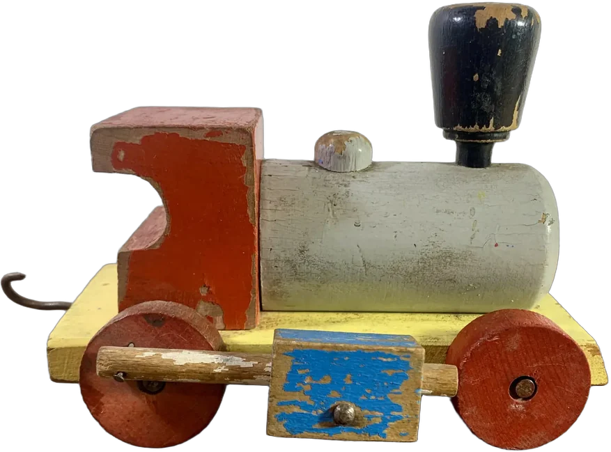 Vintage Juguete Artesanal Tren Europa