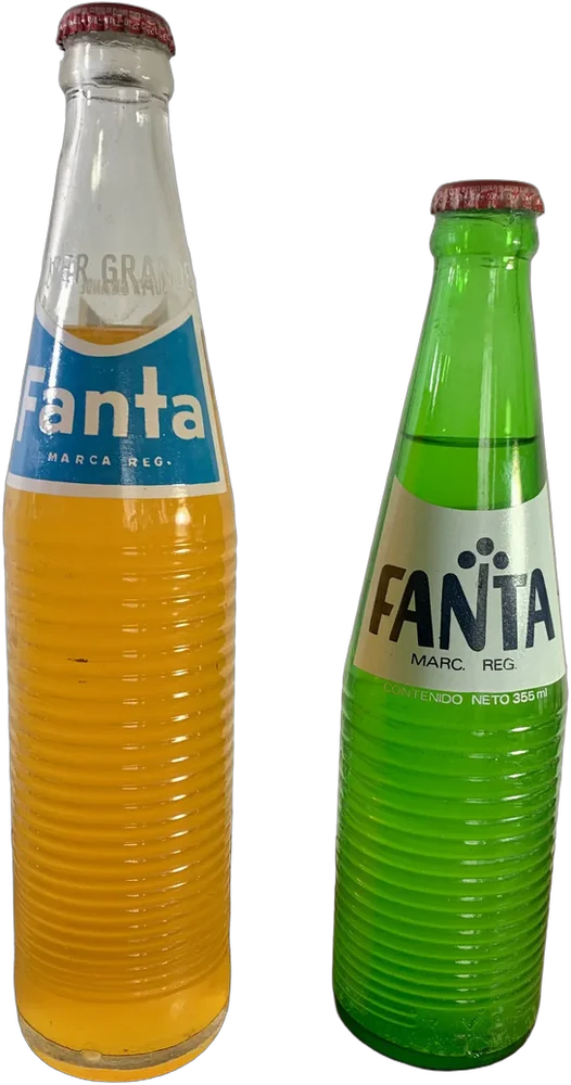 Vintage Botellas De Vidrio Refresco Fanta