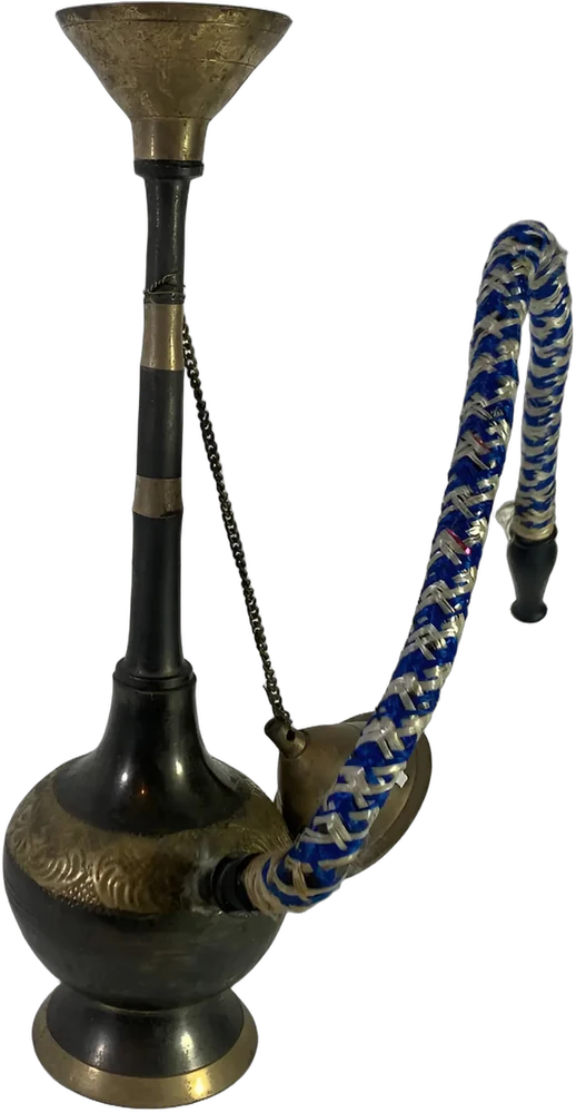 Vintage Shisha Pequeña Árabe Dorado Oscuro