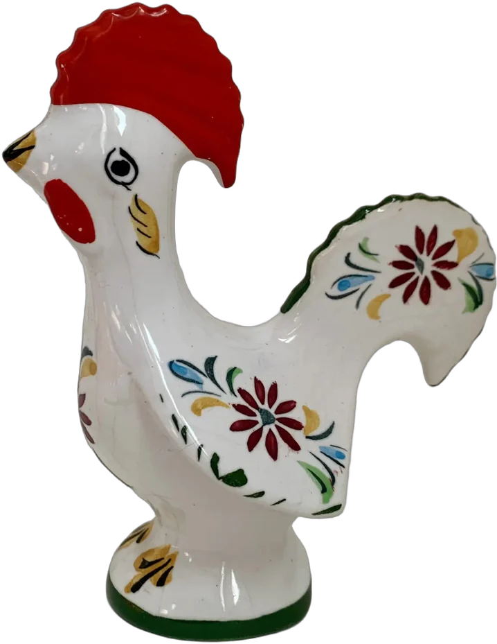 Vintage Figura Porcelana Gallo Portugal Decoración