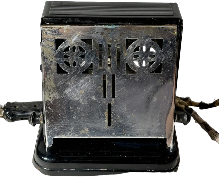 Antiguo Tostador De Pan Art Deco Negro — imagen 1