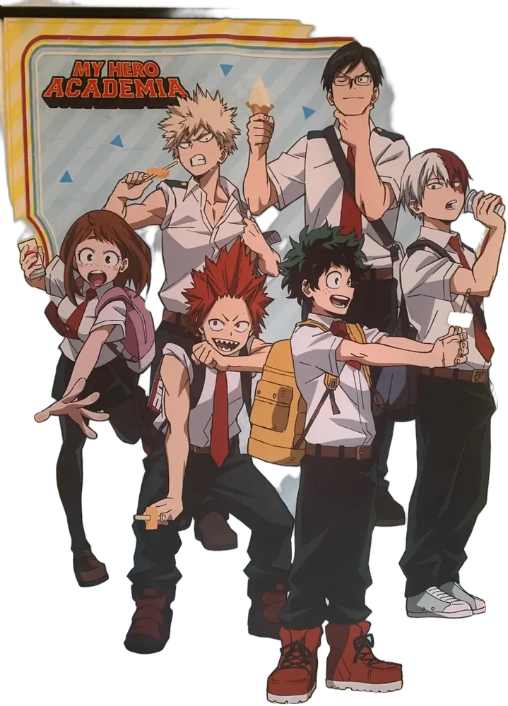 Cartel Manga My Hero Academia Tomando Helado
