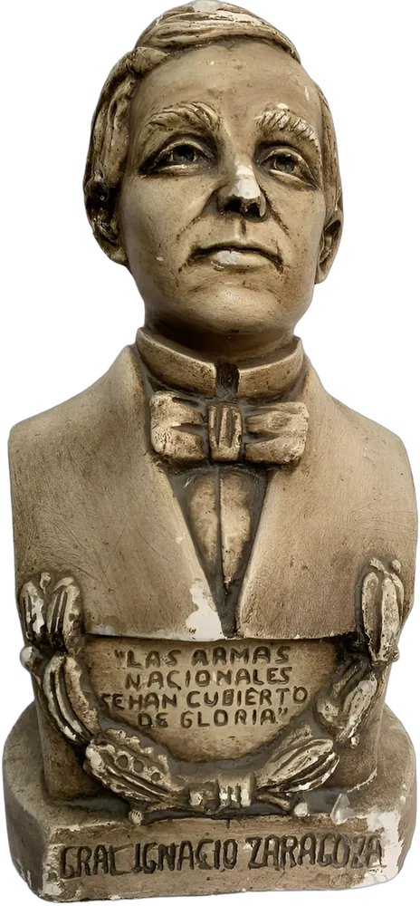 Antiguo Busto General Ignacio Zaragoza Beige