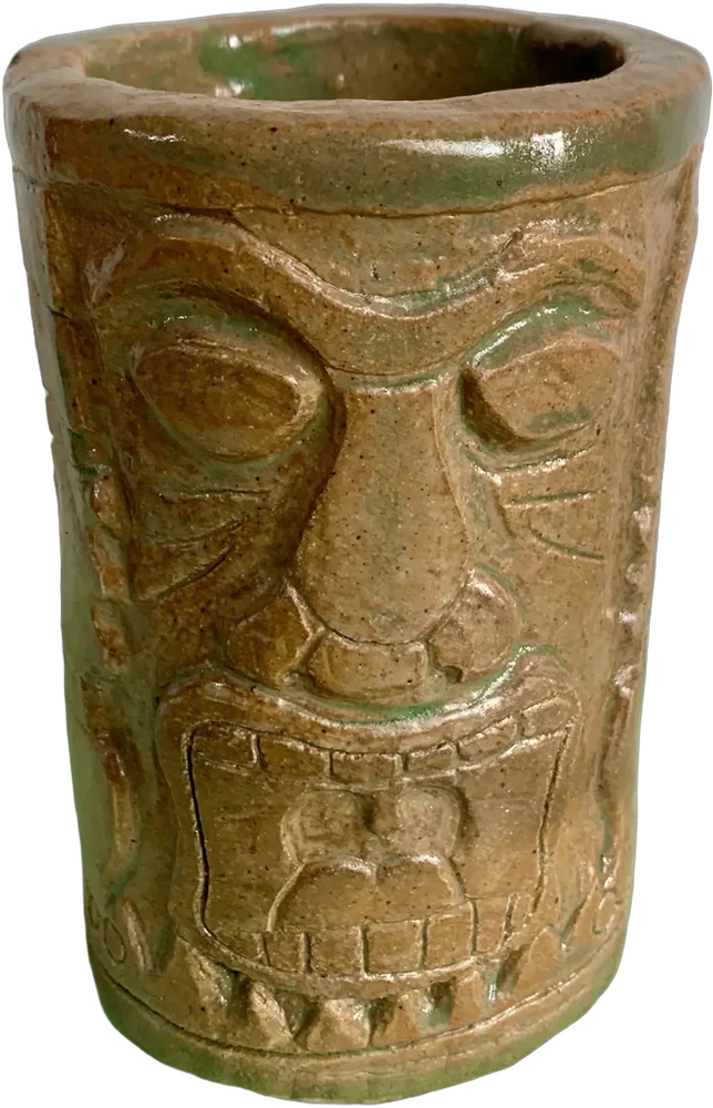 Taza Hawaiana Hecha A Mano Cerámica Marrón Claro Étnico