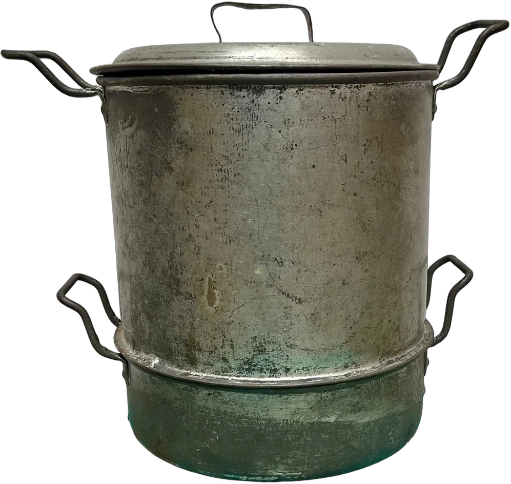 Antigua Vaporear Pequeña Coleccionable Y Funcional Gris Oscuro