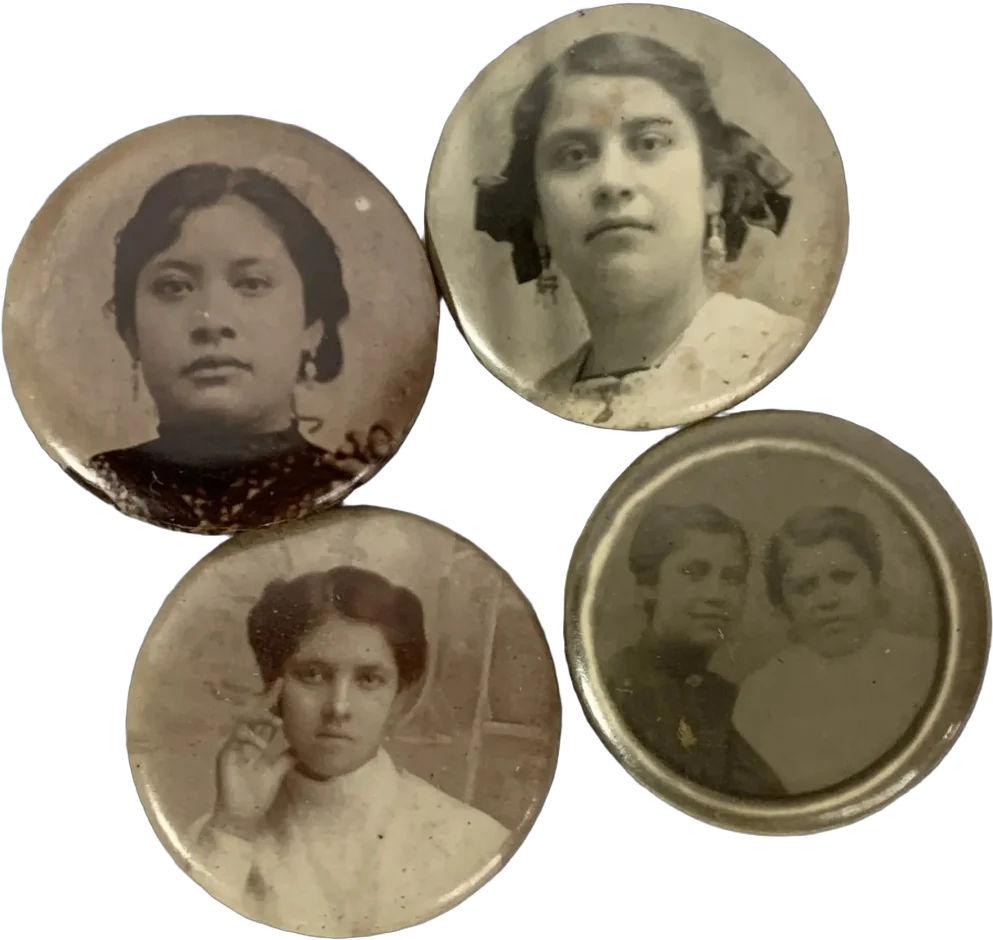 Cuatro Foto Botones Antiguos De Mujeres S Xix Seis Mujeres