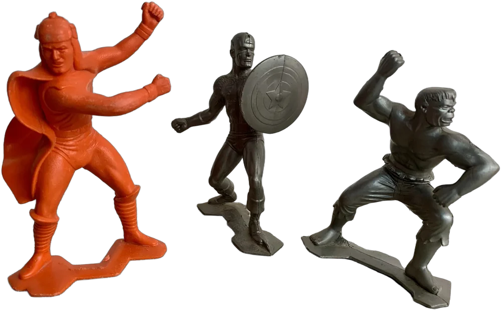 Vintage Figuras Acción Súper Héroes Louis Marx