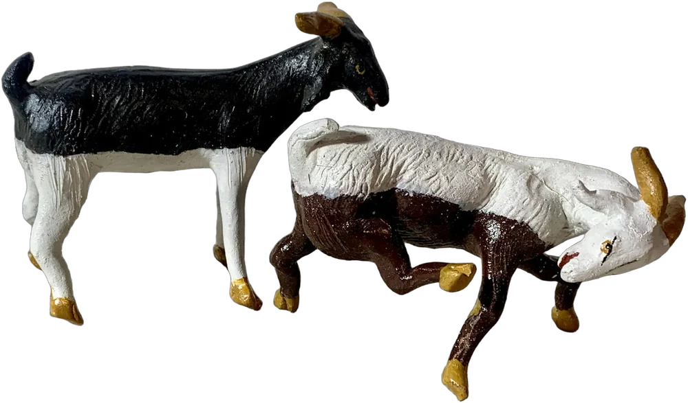 Figuras De Cerámica Cabras Nacimiento 10 Cm