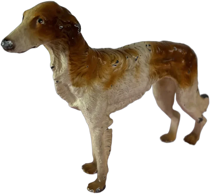 Antigua Figura Perro Borzoi