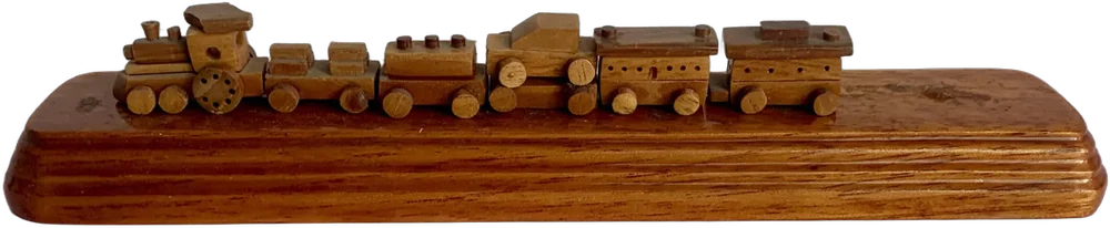 Vintage Trenecito De Madera 8 Pzas