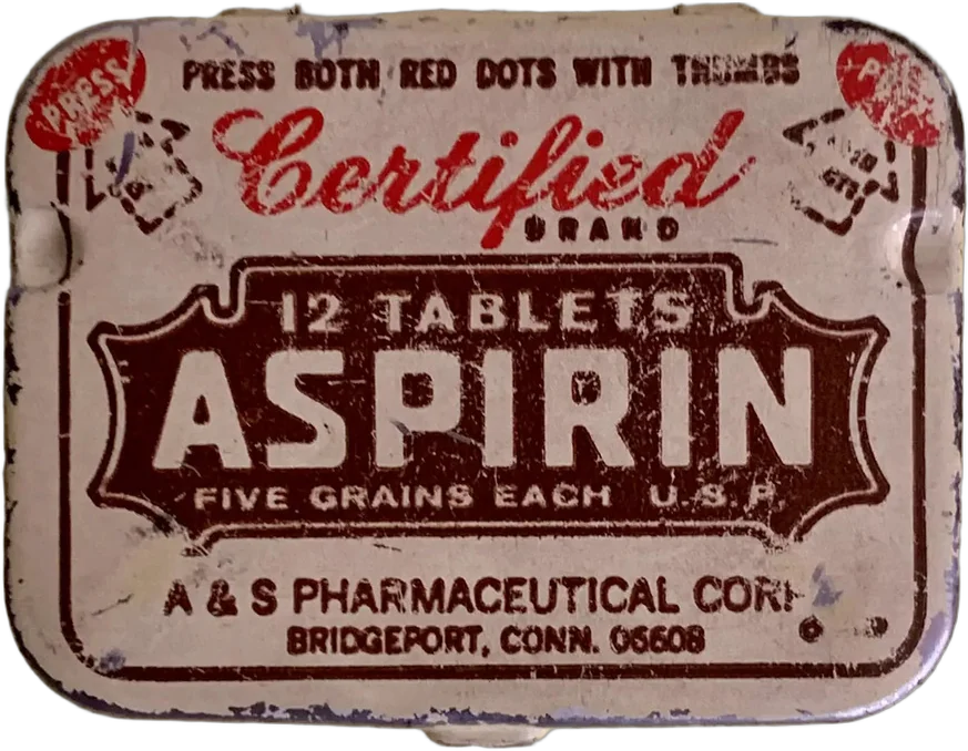 Antigua Latita Aspirina Coleccionable 30s